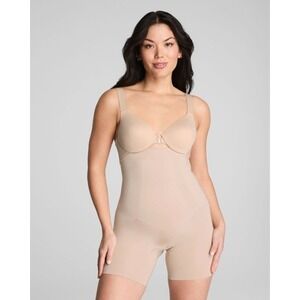 SPANX Women's Beige Strapless Shapewear Bodysuit Thigh Slimmer -‎ Size 2X